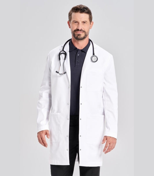 Twill Unisex Lab Coat Full-Sleeve with 3 Pockets & Snap  Buttons