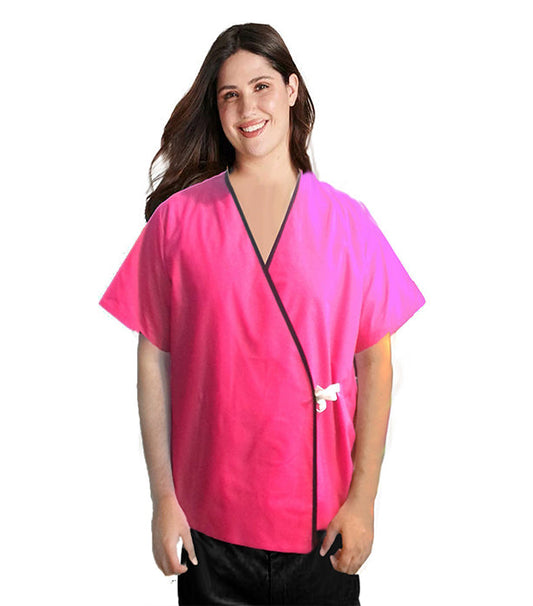 Mammography gown front open tieable
