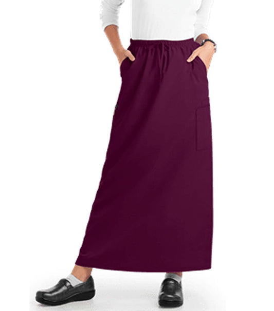 Poplin Women's A-Line Skirt with 2 Cargo Pockets
