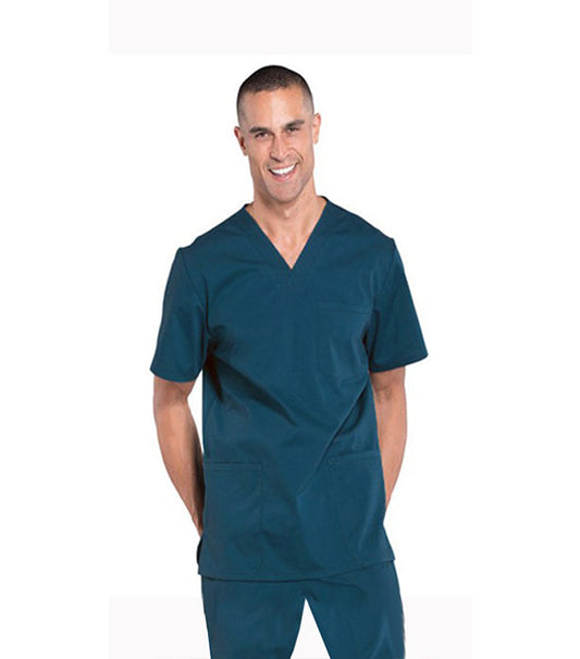 Microfiber Unisex Scrub Set - 6 Pockets, Half Sleeves (3-Pocket Top & 3-Pocket Pant)