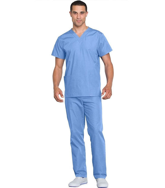 Mcrofiber Scrub Set 3 Pockets Normal Unisex Solid Half Sleeves (2 pocket top 1 pocket pant)