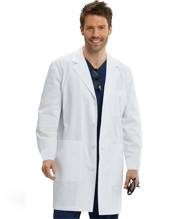 Poplin Unisex Lab Coat Full-Sleeve with 3 Pockets & Plastic Buttons ...